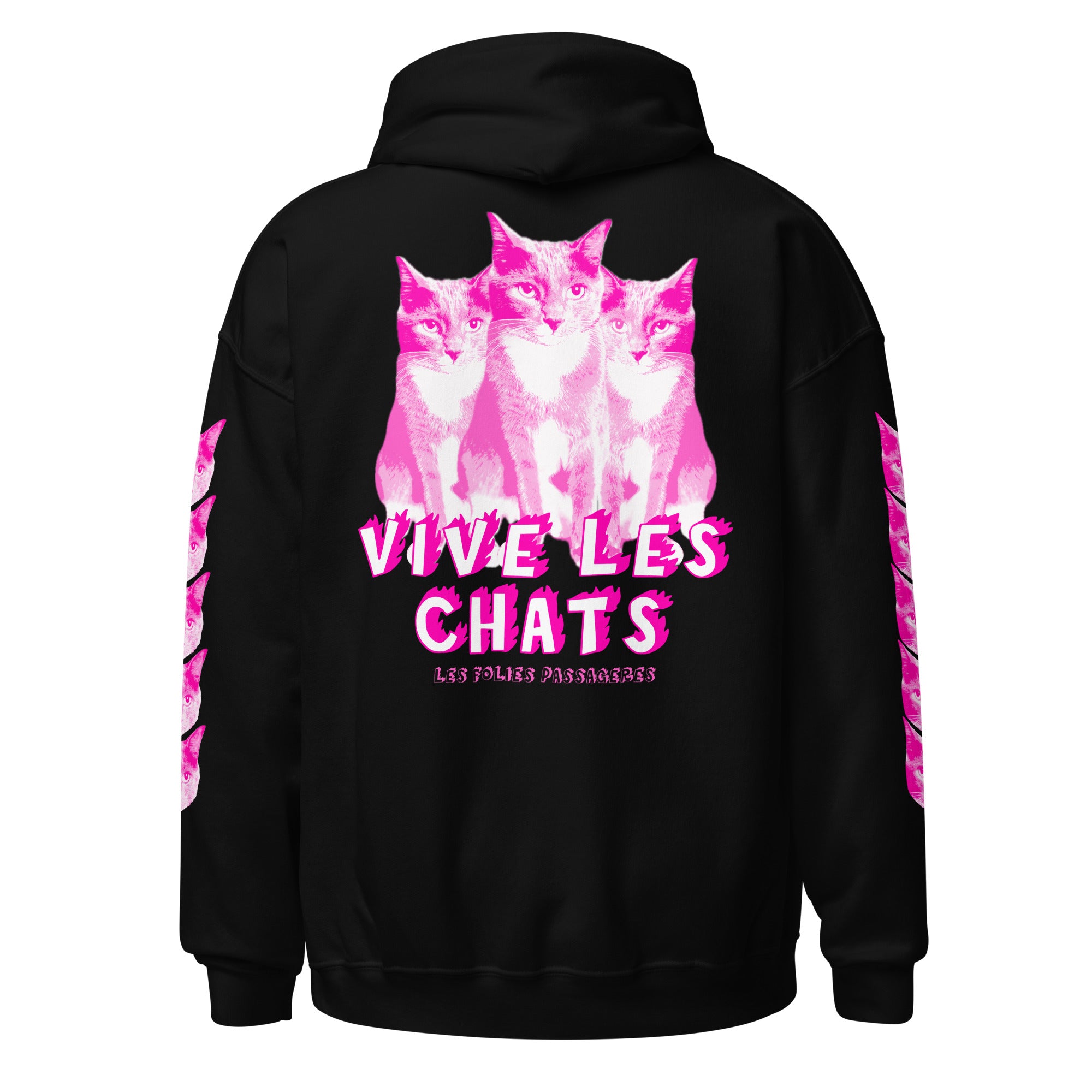 Sweat à Capuche "La Vie Est Meilleure Avec Les Chats" - Design Mignon Chat, Pour Femmes Et Filles, Coupe Classique