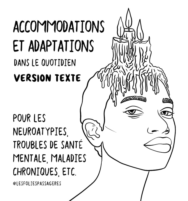 Accommodations pour handicaps - Version texte sans image - téléchargement numérique
