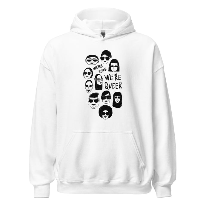 Hoodie à capuchon - Coton ouaté We're here we're queer