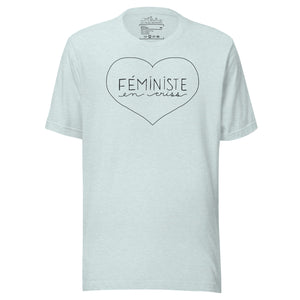 T-shirt unisexe pâle féministe en criss