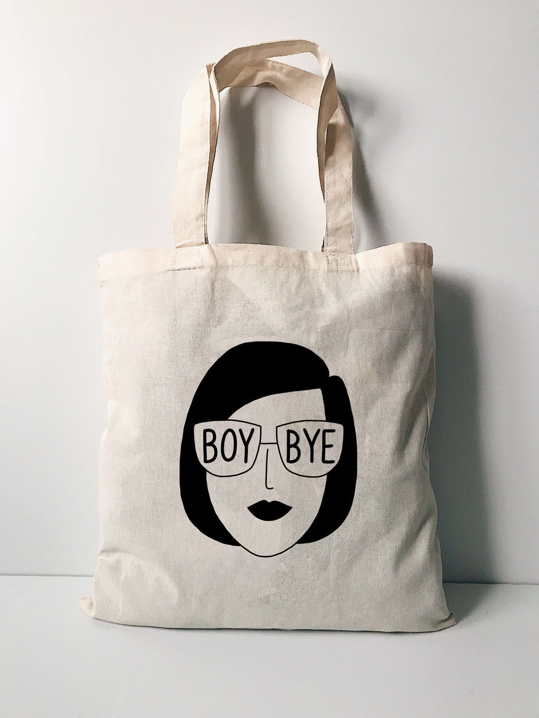 Boy bye - Sac naturel sérigraphié en coton bio